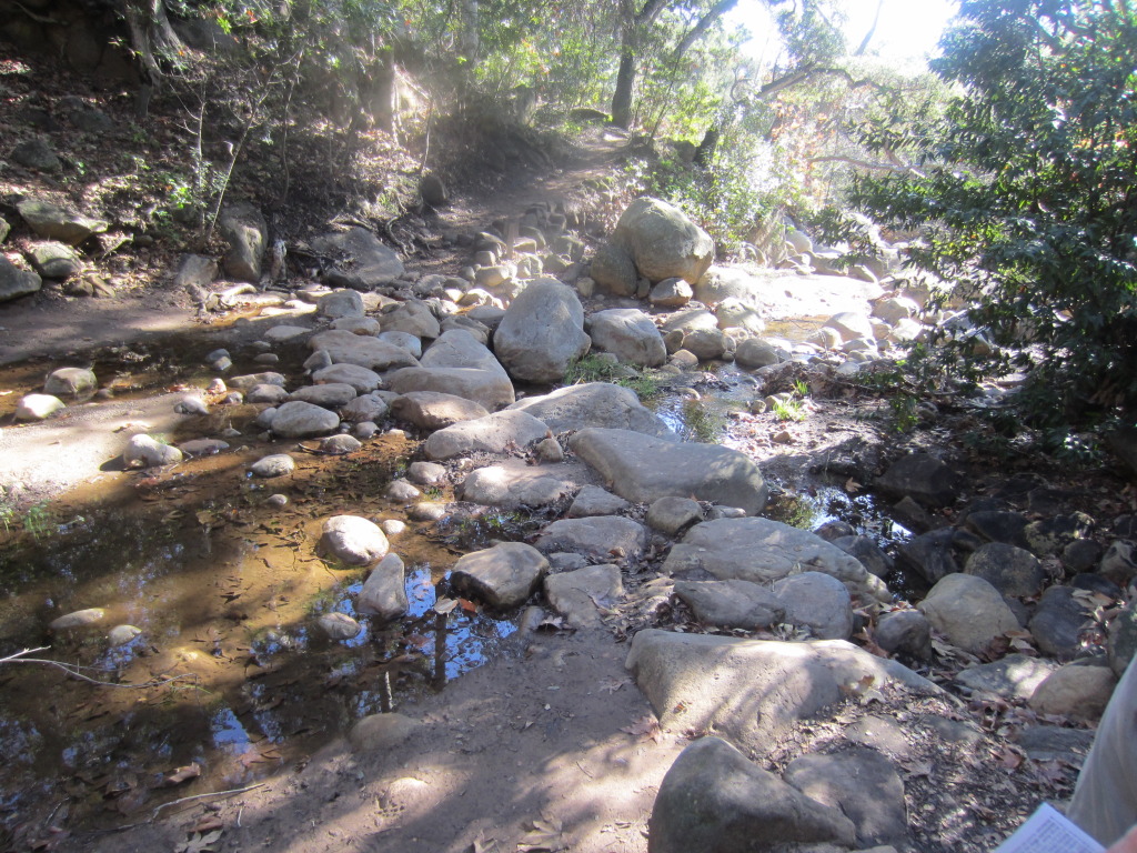 large stream runs down through the gardens from the mountains above. Although I did not get good pics of it. this became the water source for the Mission below with an elaborate system of aqueducts and small damns.