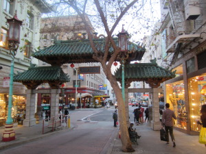 Gates at the entry to Chinatown. Looks very much like the gates in Montreal 