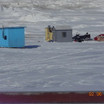 arriving by snowmobile!!