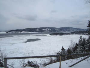 Bay is packed but river is open behind