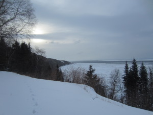 A shot of ice around Pointe Rouge from Brynhyfryd