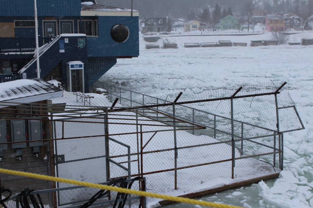 looking back at marina