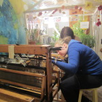 Setting up the loom