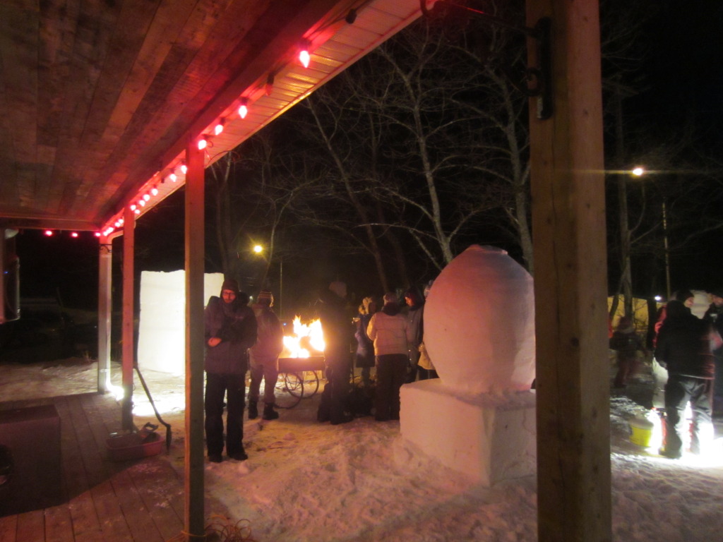 Fire pit to warm hands and spirits