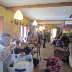 Kids getting a professional make up job