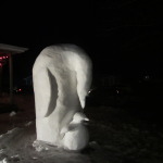 Mother bird and chick