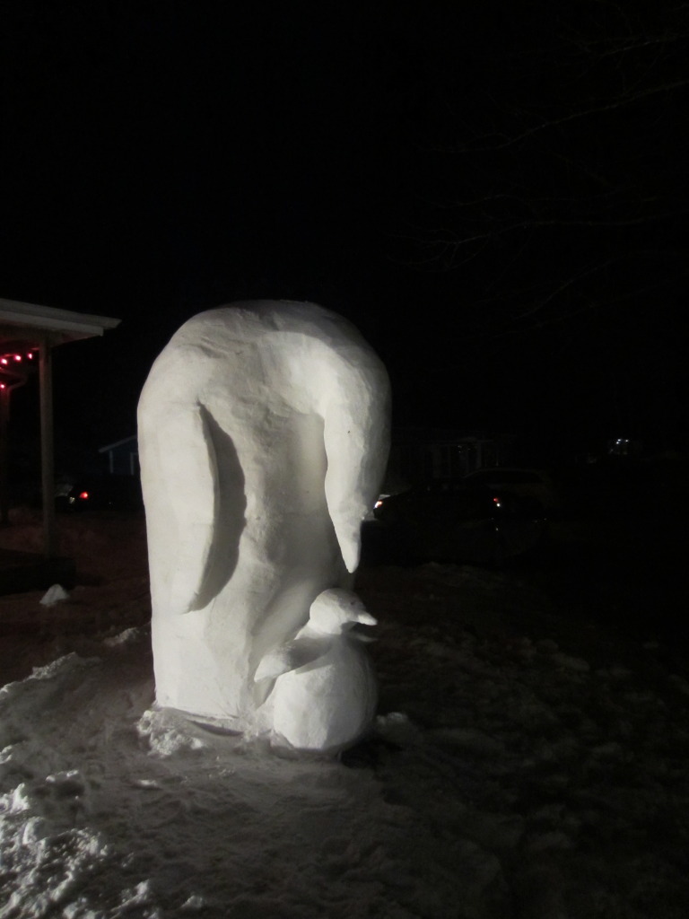 Mother bird and chick